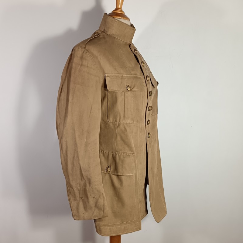 VAREUSE VESTE OFFICIER MODELE 1893 TROUPE COLONIALES ET LEGION COULEUR BEIGE SABLE TONKIN CHINE ANNAM